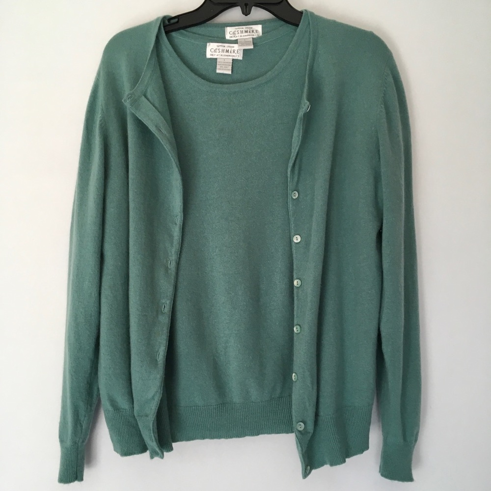 Vintage Cashmere Sweater & Cardigan by Bloomingdale’s Size Large